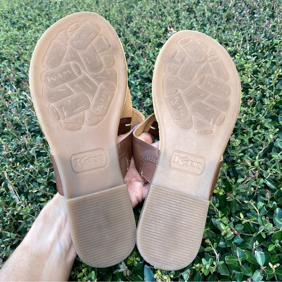 Korks Ease Dawn Thong Sandals Women Size 7M Brown Vegan Leather Boho Excellent! - Picture 6 of 6
